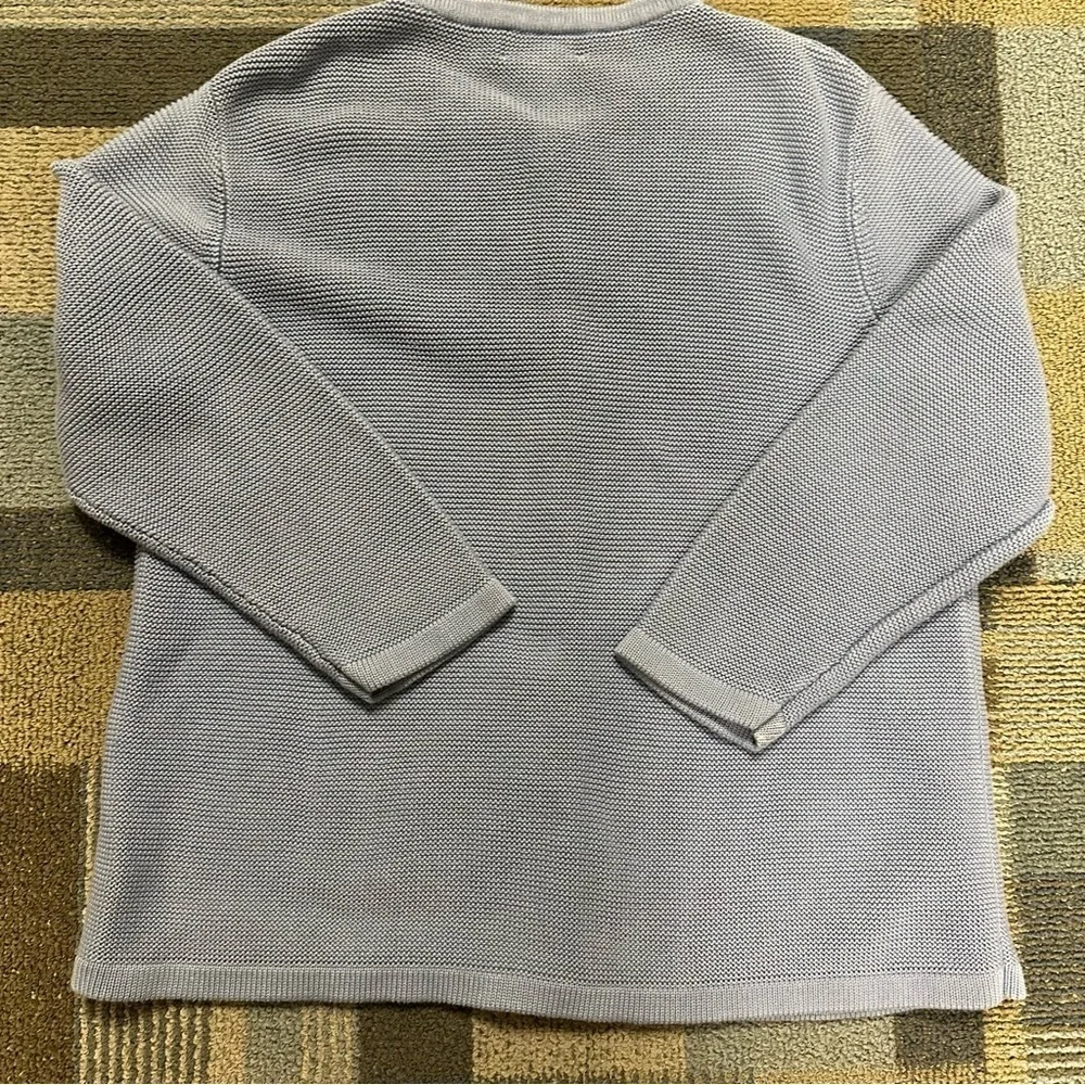 Pendleton Cardigan Coastal Nautical Icy Blue Knit Cottagecore Pastel Size L READ - Picture 3 of 10